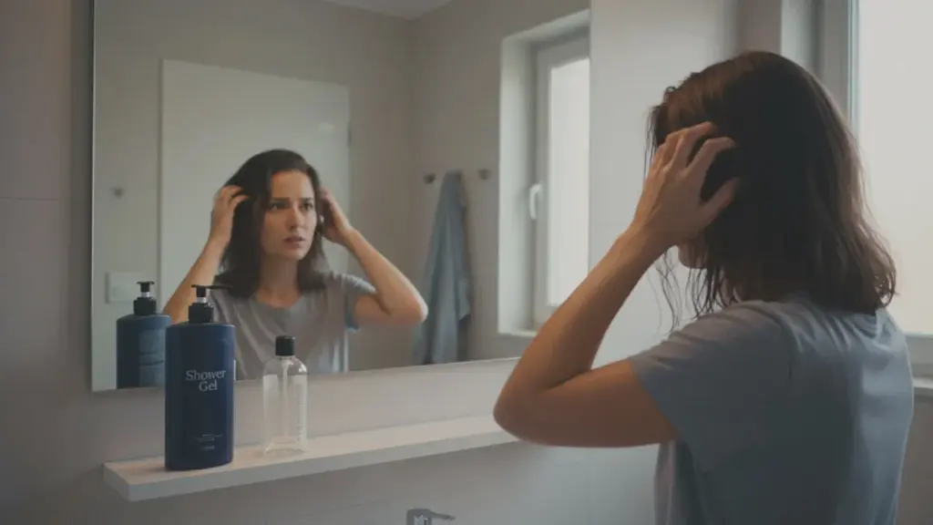 Vous lavez vos cheveux avec le gel douche ? Le cuir chevelu produit davantage de sébum